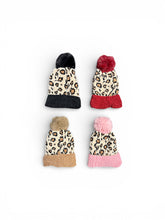 Load image into Gallery viewer, Toddlers Cheetah Pom Pom Beanie