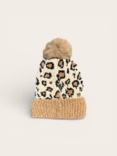 Load image into Gallery viewer, Toddlers Cheetah Pom Pom Beanie