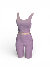 Load image into Gallery viewer, Lavender Crop Set Shorts
