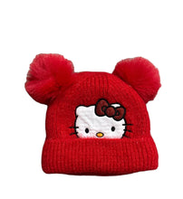 Load image into Gallery viewer, Pom Pom Hello Kitty Beanie

