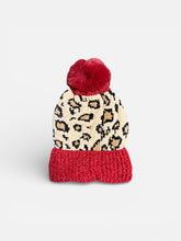 Load image into Gallery viewer, Toddlers Cheetah Pom Pom Beanie
