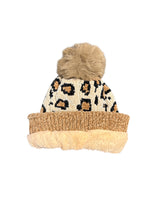 Load image into Gallery viewer, Toddlers Cheetah Pom Pom Beanie
