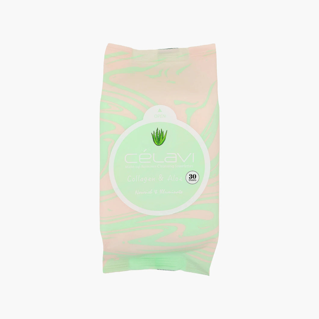 Celavi Collagen + Aloe Make-Up Wipes